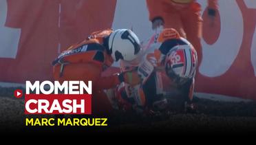 Momen Marc Marquez Crash dan Patah Jari Tangan di Sirkuit Sachsenring