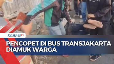 Kedapatan Bawa Dompet Korban, Copet di Bus Transjakarta Diamuk Warga
