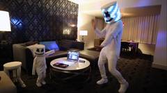 Marshmello [ Surprises 3 year old Lethan, who dressed like him for Halloween ]