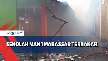 Tiga Ruang Kelas dan Laboratorium Sekolah MAN 1 Makassar Terbakar