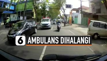 Viral, Ambulans Bawa Pasien Demam Berdarah Dihalangi Minibus
