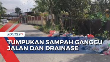 Tumpukan Sampah di Pekanbaru Ganggu Jalan Hingga Drainase