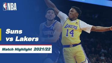 Match Highlight | Phoenix Suns vs Los Angeles Lakers | NBA Regular Season 2021/22