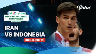 Semifinal: Iran vs Indonesia - Highlights | 22nd Asian Men's U-20 Volleyball Championship