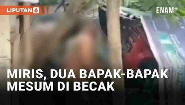Miris, Dua Bapak-Bapak Kepergok Mesum dalam Becak di Medan