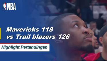 NBA I Cuplikan Pertandingan : Mavericks 118 vs Trail Blazers 126