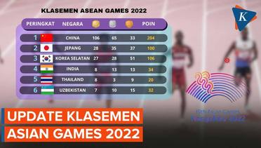 Klasemen Asian Games 2022: China Raup 200 Medali, Thailand Tembus 5 Besar, Indonesia ke-12