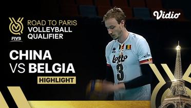 China vs Belgia - Match Highlights | Men's FIVB Road to Paris Volleyball Qualifier