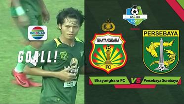 Gol Rishadi Fauzi - Bhayangkara FC (1) vs (0) Persebaya Surabaya | Go-Jek Liga 1 Bersama Bukalapak