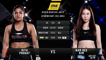 Ritu Phogat vs. Nam Hee Kim | ONE: BATTLEGROUND Fight Replay
