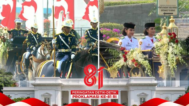 Prosesi Khidmat! Garuda Prabayeksa Bawa Bendera dan Teks Proklamasi | Detik-Detik Proklamasi Ke-81 RI