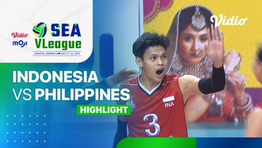 Highlights | Putra: Indonesia vs Philippines | SEA VLeague 2023 - Indonesia