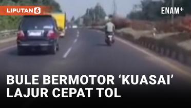 Motoran Tak Pakai Helm, Bule Masuk Tol Pasteur Bandung
