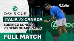 Full Match | Semifinal: Italy vs Canada | Lorenzo Sonego vs Denis Shapovalov  | Davis Cup 2022