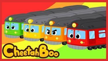 Learn colors with Rainbow trains and Fun songs