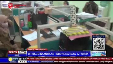 Tak Pakai Masker, Puluhan ASN Dihukum Nyanyi Lagu Indonesia Raya