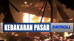 Kebakaran Diduga dari Pembakaran Sampah Hanguskan 60 Kios Pasar di Bekasi - Patroli
