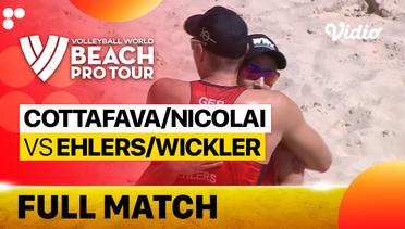 Full Match | Round of 12 - Center Court: Cottafava/Nicolai (ITA) vs Ehlers/Wickler (GER) | Beach Pro Tour Elite16 Uberlandia, Brazil 2023