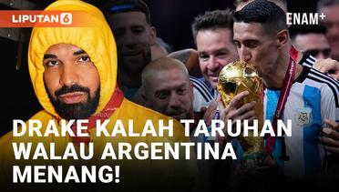 Waduh! Drake Kehilangan Uang Taruhan Rp15 Miliar Meski Jagokan Argentina Juara Piala Dunia