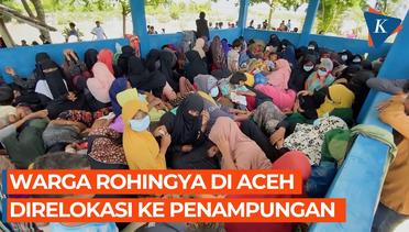 Sempat Ditolak dan Diusir, Pengungsi Rohingya di Aceh Direlokasi ke Penampungan