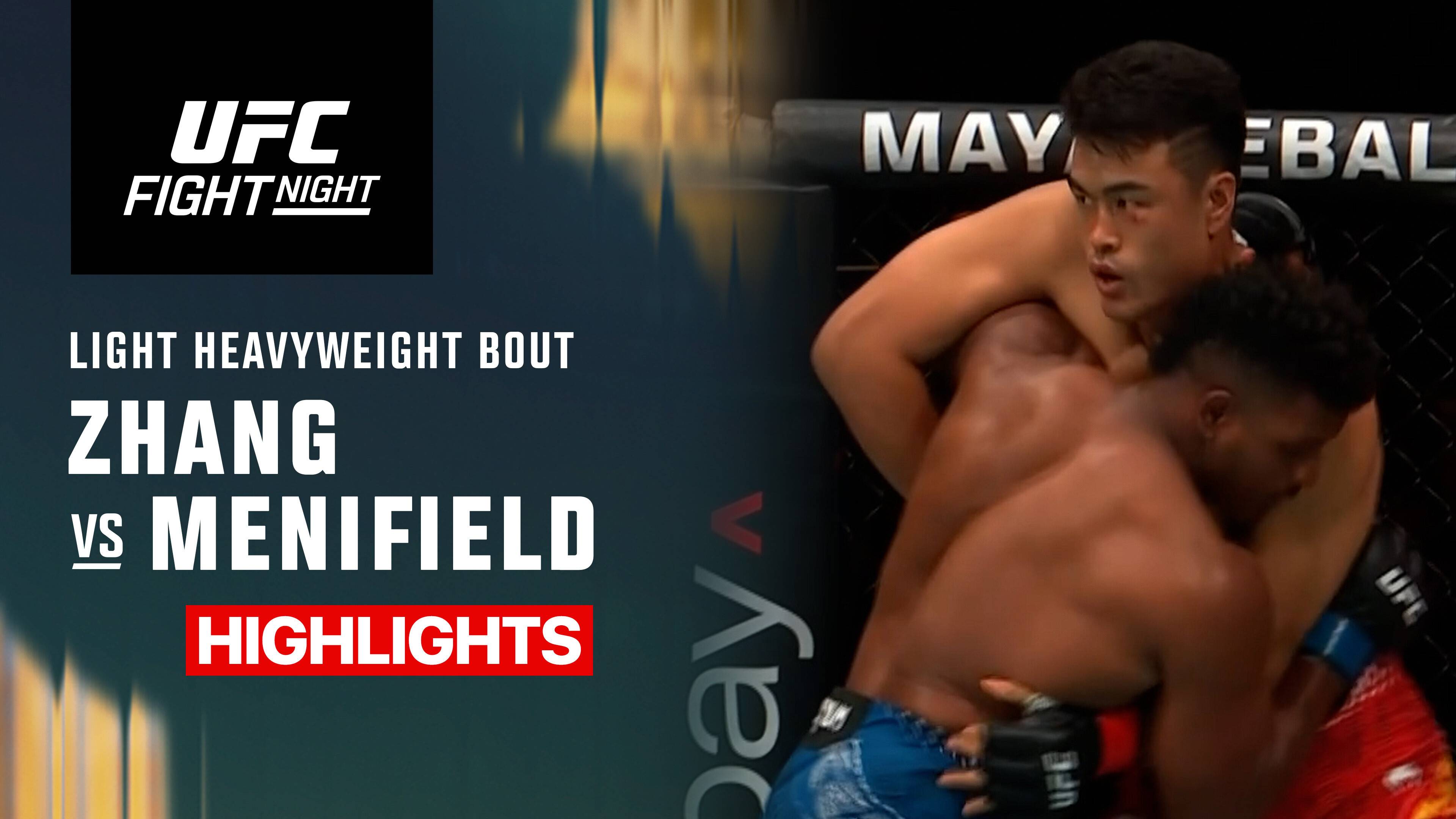 Zhang Mingyang vs Alonzo Menifield - Light Heavyweight | UFC Fight Night