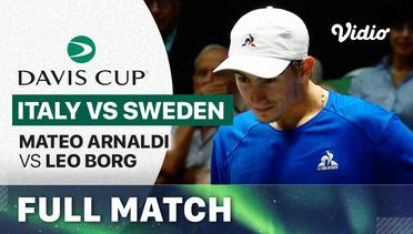 Full Match | Italy (Mateo Arnaldi) vs Sweden (Leo Borg) | Davis Cup 2023
