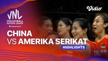 China vs Amerika Serikat - Highlights | Women's Volleyball Nations League 2024