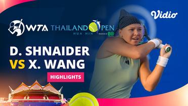 Semi Final: Diana Shnaider vs Xinyu Wang - Highlights | WTA Thailand Open 2024