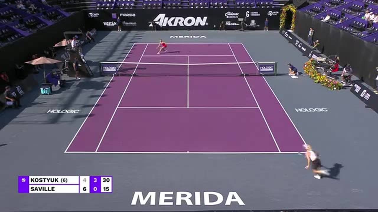 Marta Kostyuk vs Daria Savielle - Highlights | WTA Merida Open Akron 2025