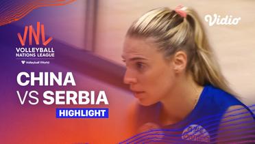 Match Highlights | China vs Serbia | Women’s Volleyball Nations League 2023