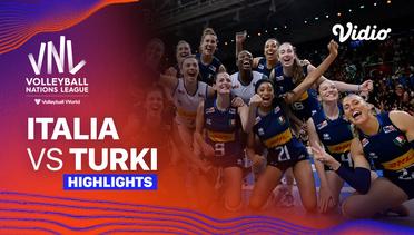 Italia vs Turki - Highlights | Women's Volleyball Nations League 2024