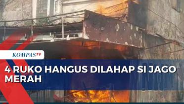 4 Ruko Hangus Terbakar Api Berasal dari Warung Siap Saji di Jakarta Pusat