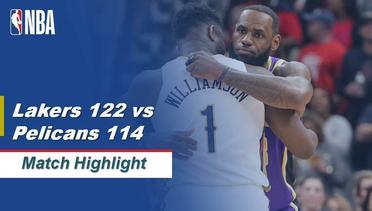 Match Highlight | Los Angeles Lakers 122 vs 114 New Orleans Pelicans | NBA Regular Season 2019/20