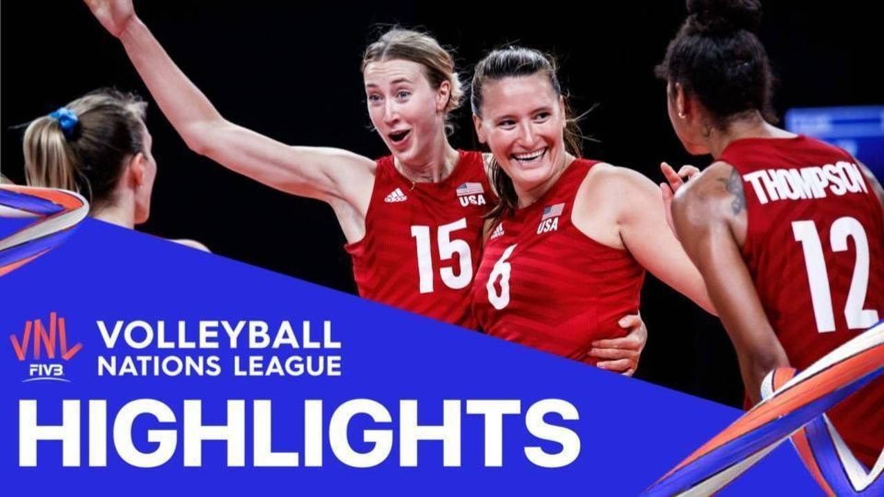 Match Highlight VNL WOMEN'S Poland 0 vs 3 USA Volleyball Nations