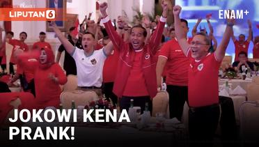 Momen Jokowi Kena 'Prank' Gol Timnas Indonesia U-23