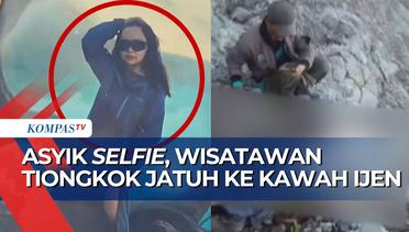 Usaha Evakuasi Jenazah Wisatawan Tiongkok Jatuh ke Kawah Ijen saat Asyik Selfie dengan Suami