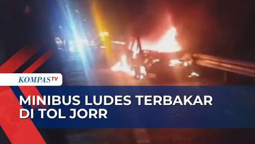 Mobil Terbakar di Tol JORR, Diduga Api Muncul Usai Menabrak Truk!