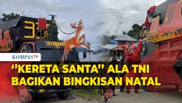 Momen Natal, Kendaraan Lapis Baja TNI Diubah Jadi Kereta Santa
