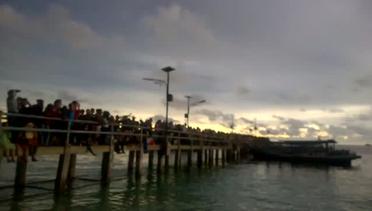 ANTARANEWS - menyaksikan GMT di Pantai Tanjung Kelayang, Belitung.