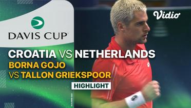 Highlights | Croatia (Borna Gojo) vs Netherlands (Tallon Griekspoor) | Davis Cup 2023