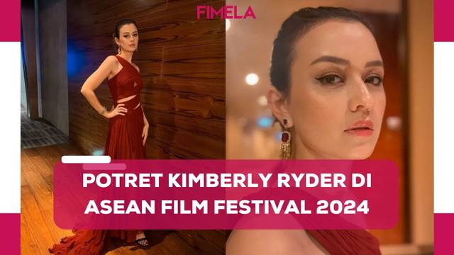 Potret Kimberly Ryder Tampil Bersinar dengan Gaun Merah Merona di ASEAN Film Festival 2024