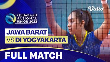 Full Match | Semifinal - Putri: Jawa Barat vs DI Yogyakarta  | Kejurnas Junior 2022