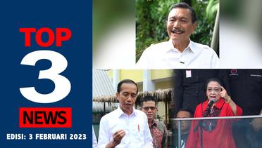 Luhut Dukung Prabowo-Gibran, Pesan Jokowi Jelang Debat, Megawati di Konser Salam Metal [TOP 3 NEWS]