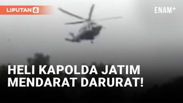 Helikopter Kapolda Jatim Senggol Rumah Warga Saat Mendarat Darurat