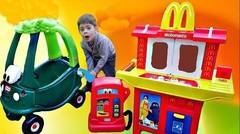 Berpura-pura Bermain Mainan Dapur Dino Cozy Coupe Naik