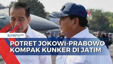Jokowi-Prabowo Kompak Pakai Kemeja Putih Saat Tinjau Pembangunan Jalan Inpres di Madiun