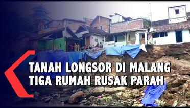 Tanah Longsor di Malang, Tiga Rumah Rusak Parah