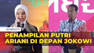 Penampilan Putri Ariani di Depan Jokowi Nyanyikan Indonesia Pusaka di GBN 2023