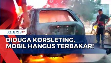 Diduga Korsleting, Mobil Milik Mahasiswi Hangus Terbakar