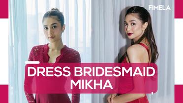 Outfit Elegan Mikha Tambayong Pakai Dress Merah Merona saat Jadi Bridesmaid
